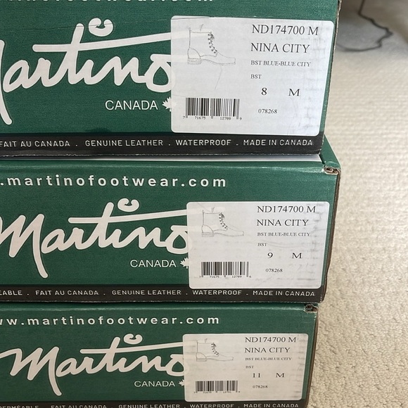 Martino NIB Women’s Nina Blue City Handmade Leather Boots Size 8 NEW - Picture 12 of 15